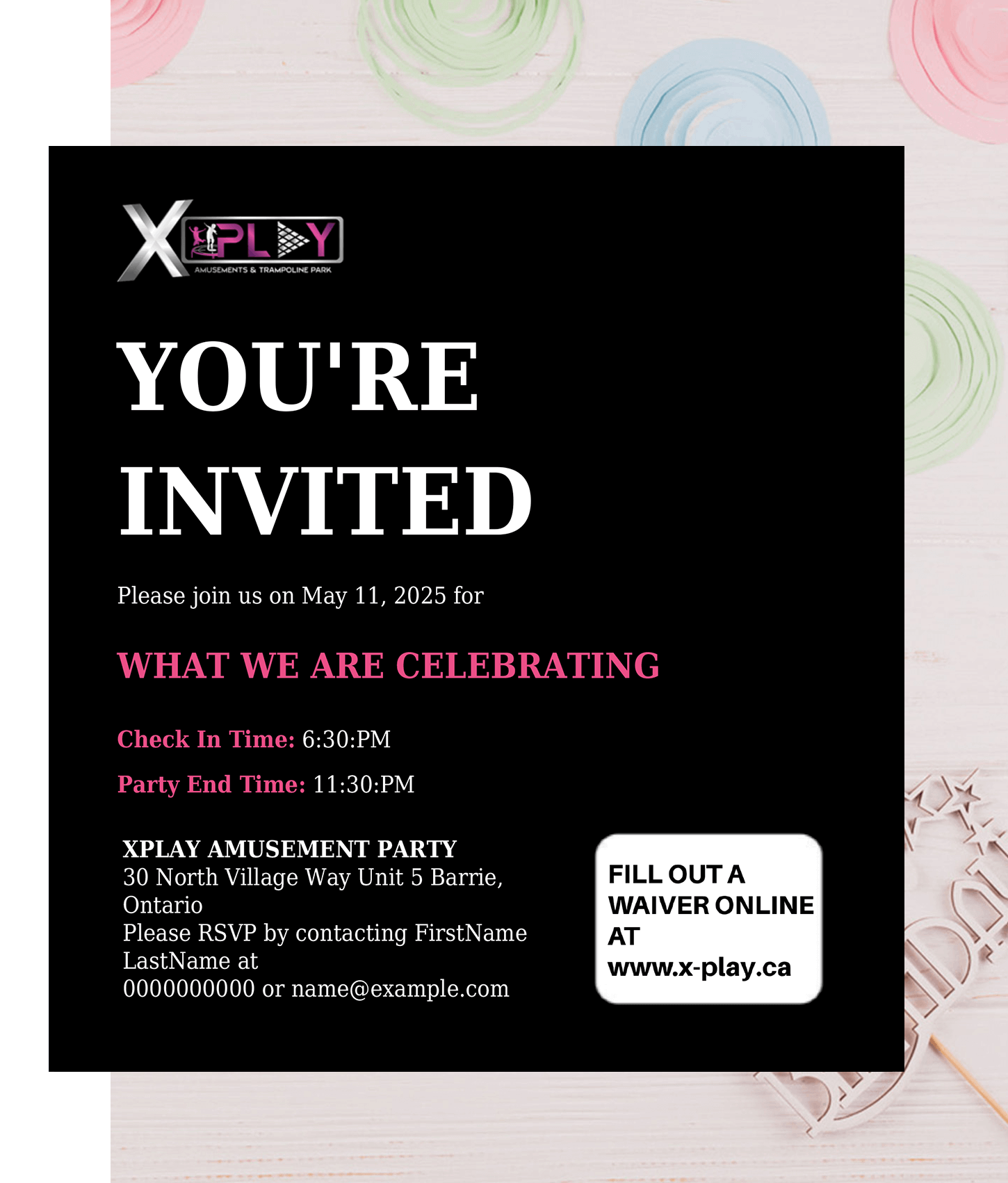 invitations-xplay-barrie-trampoline-laser-tag-arcade-entertainment
